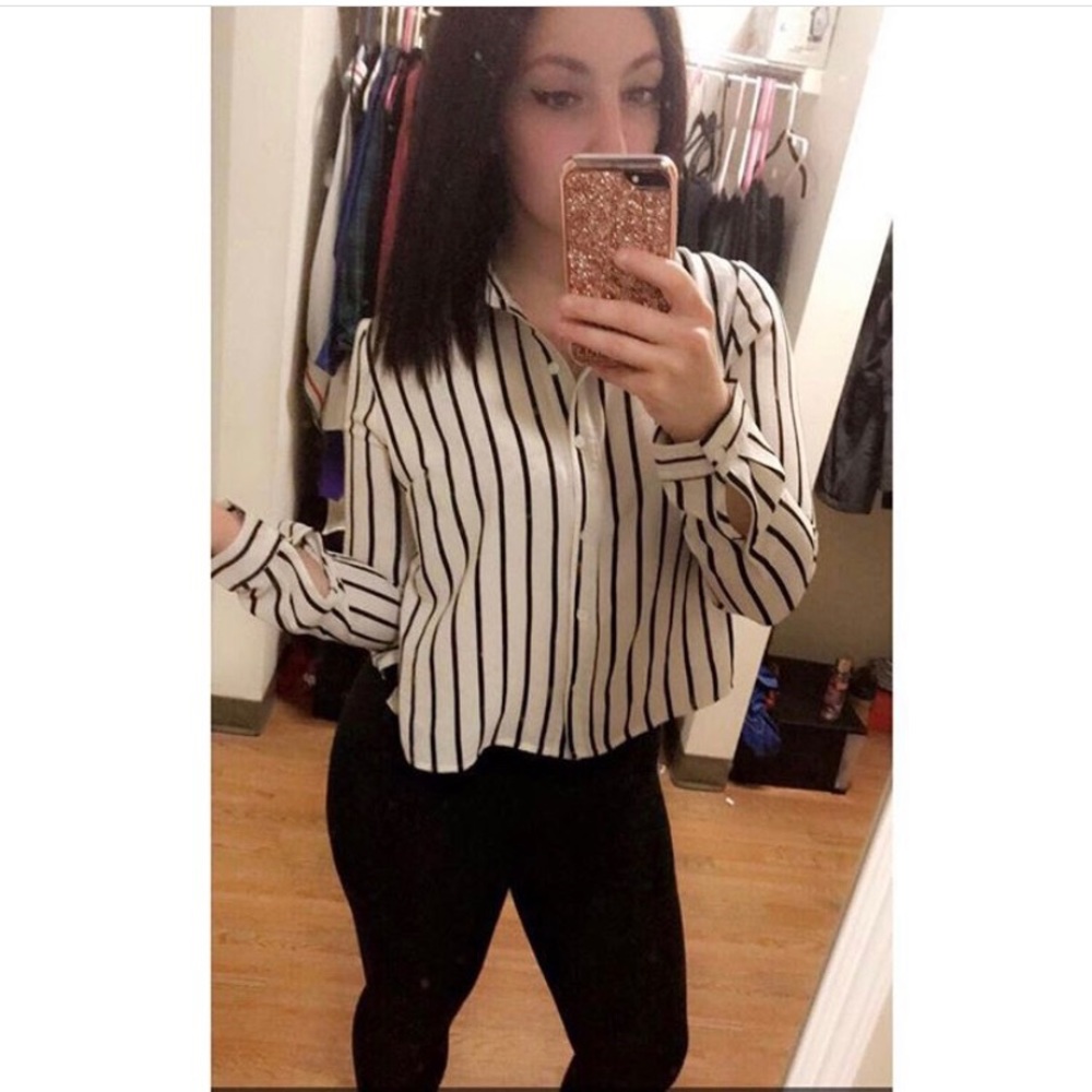 Forever 21 pinstripe crop top